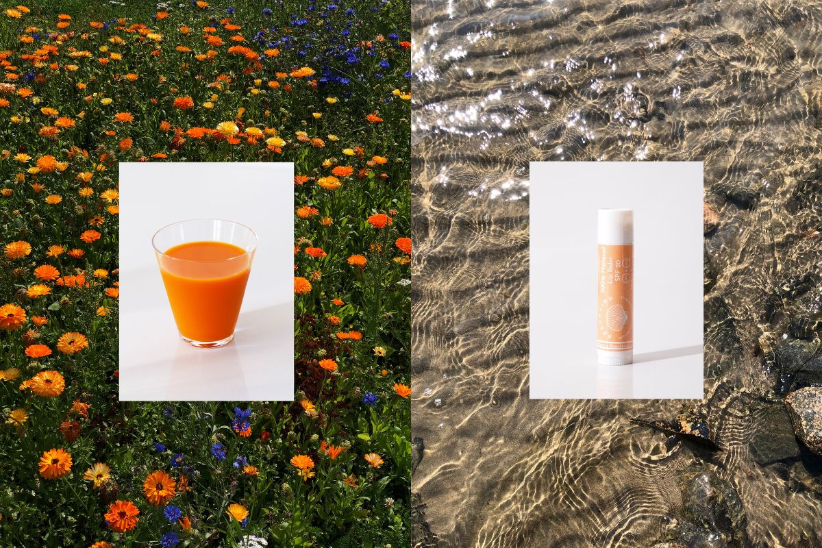 Porkkanamehu ja aurinkovoide