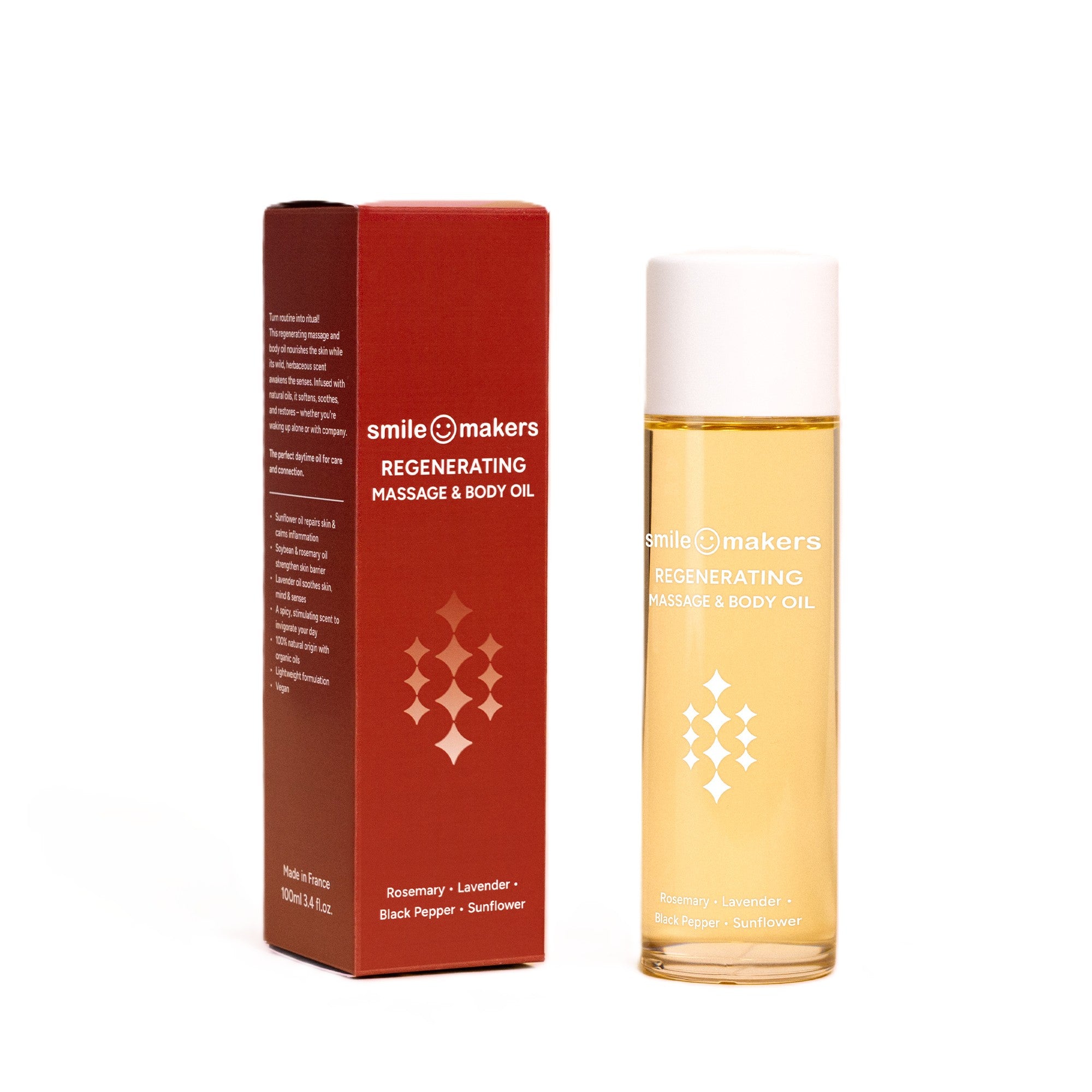 Uudistava hieronta- ja vartaloöljy, 100 ml