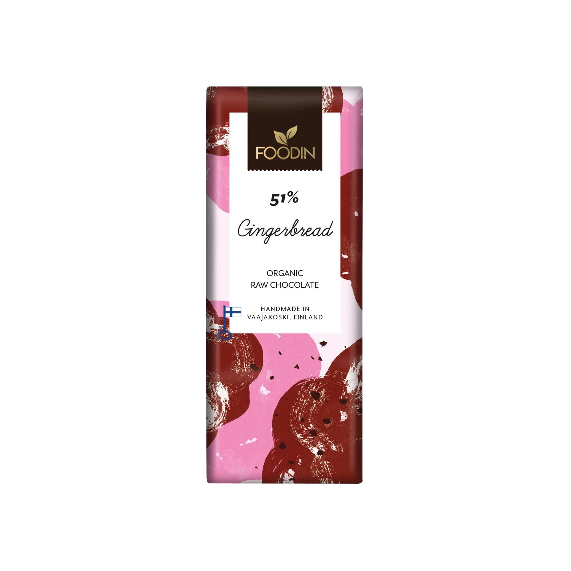 Piparkakku-raakasuklaa 51 %, 40 g