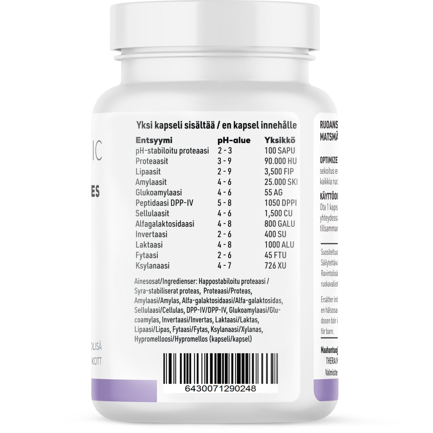 Optimized Enzymes - ruoansulatusentsyymi, 60 kaps.