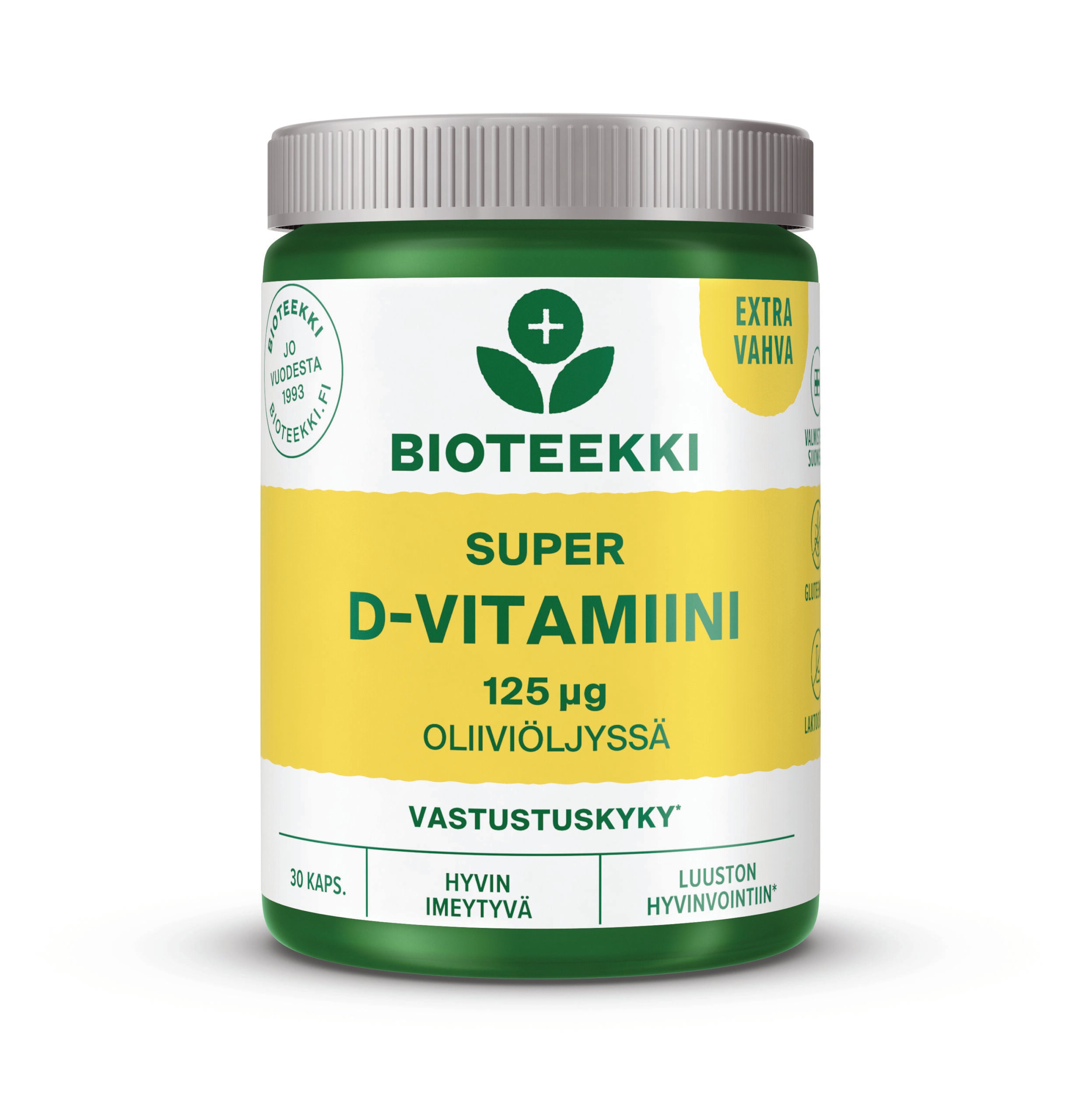 Super-D oliiviöljyssä, 125 ug, 30 kaps