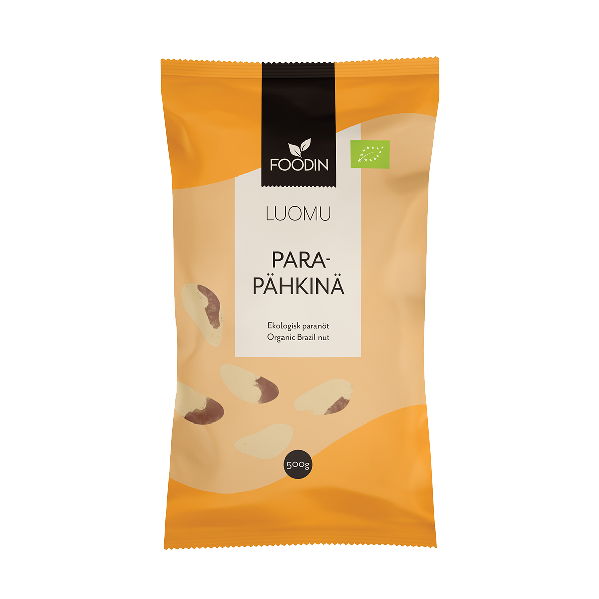 Foodin Luomu Parapähkinä, 500 g.