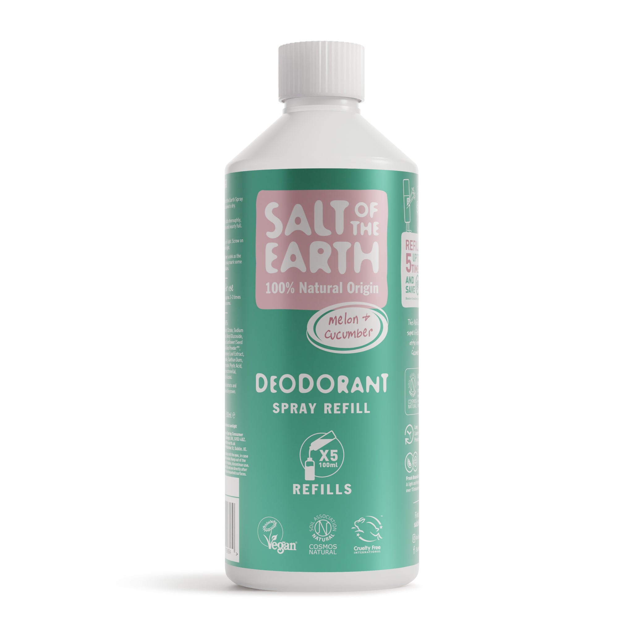 Meloni&Kurkku spray-deodorantti täyttöpullo 500 ml