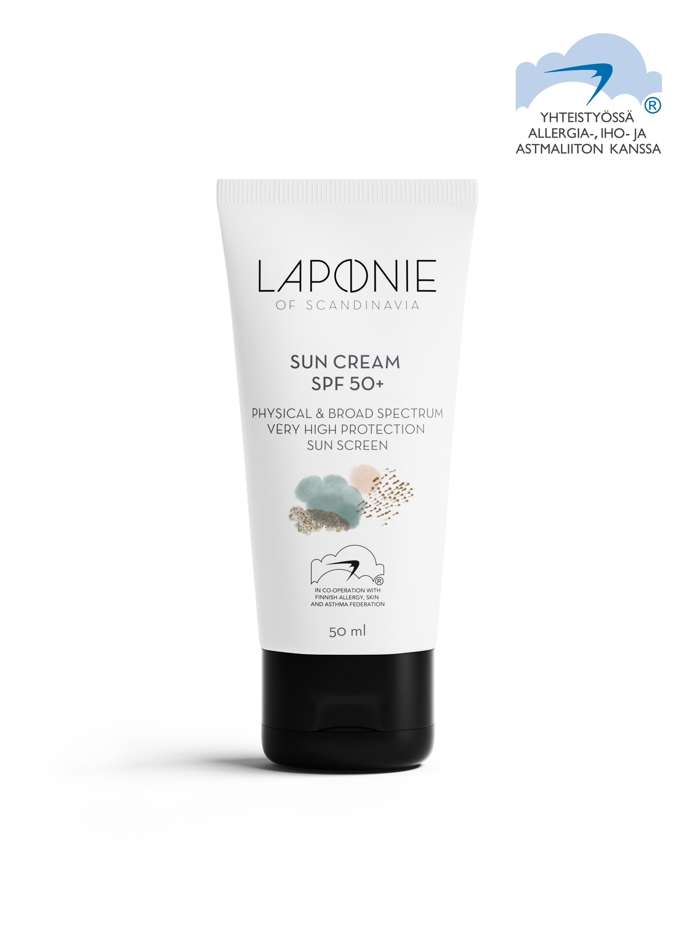 Sun Cream SPF 50+ - Fysikaalinen ja laajan spektrin erittäin korkean suojan aurinkovoide, 50 ml