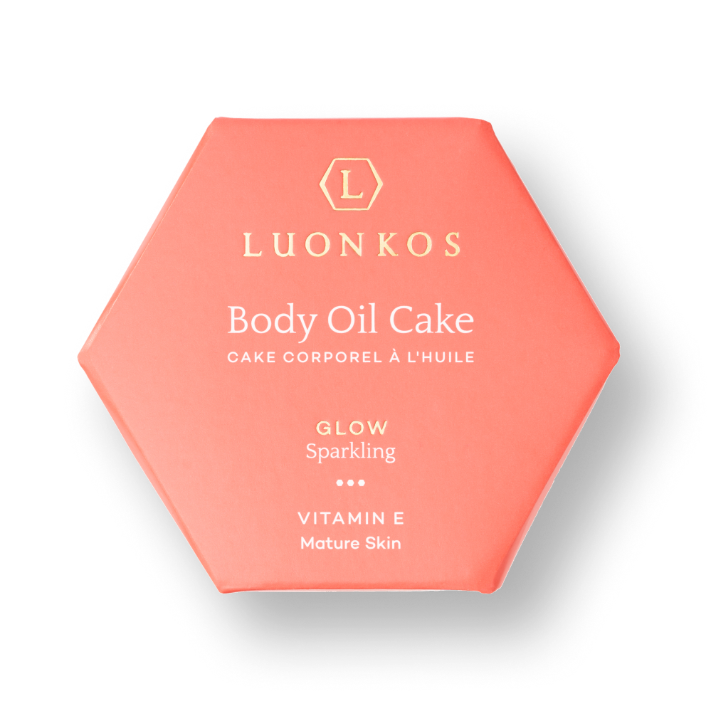 Glow body oil cake, sparkling, 55 g