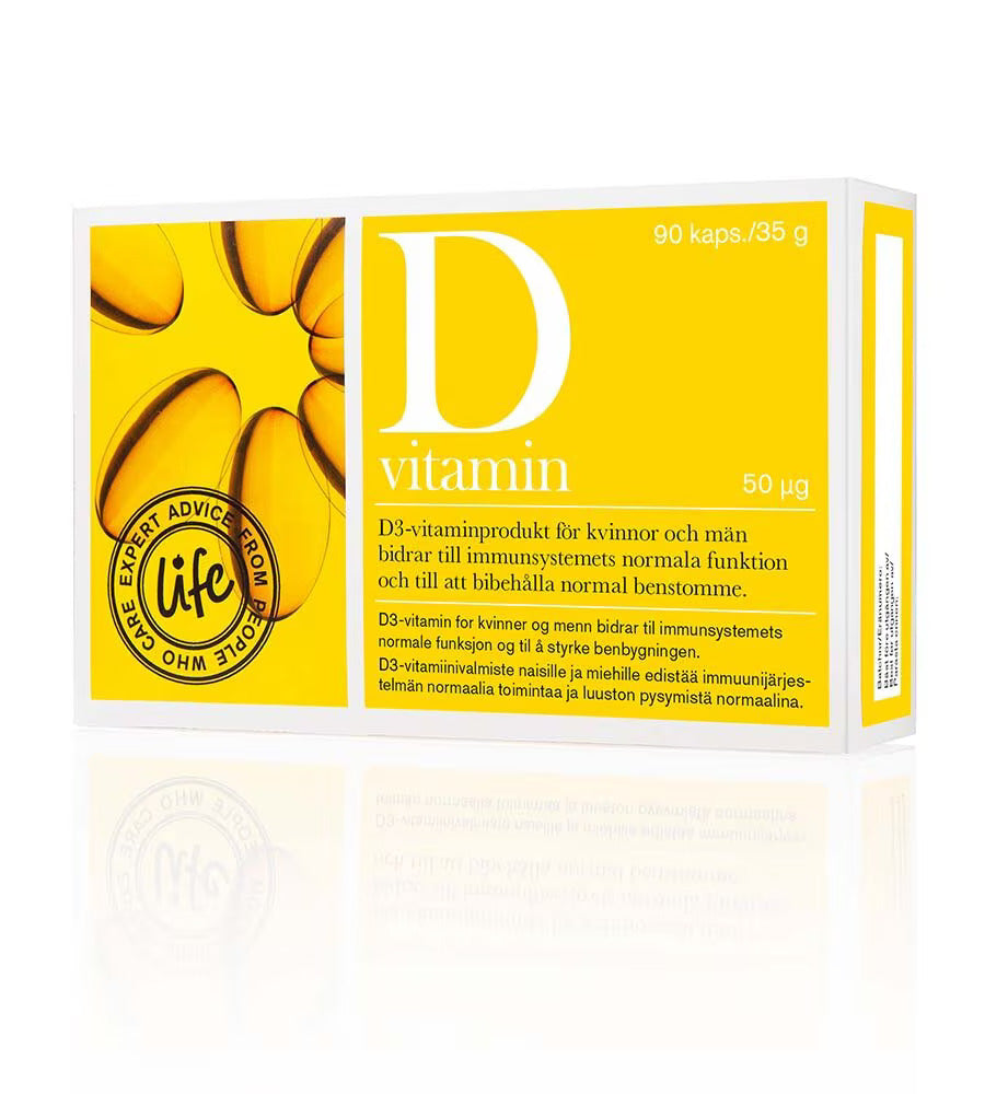 D-vitamiimi 50 mcg, 90 kaps.