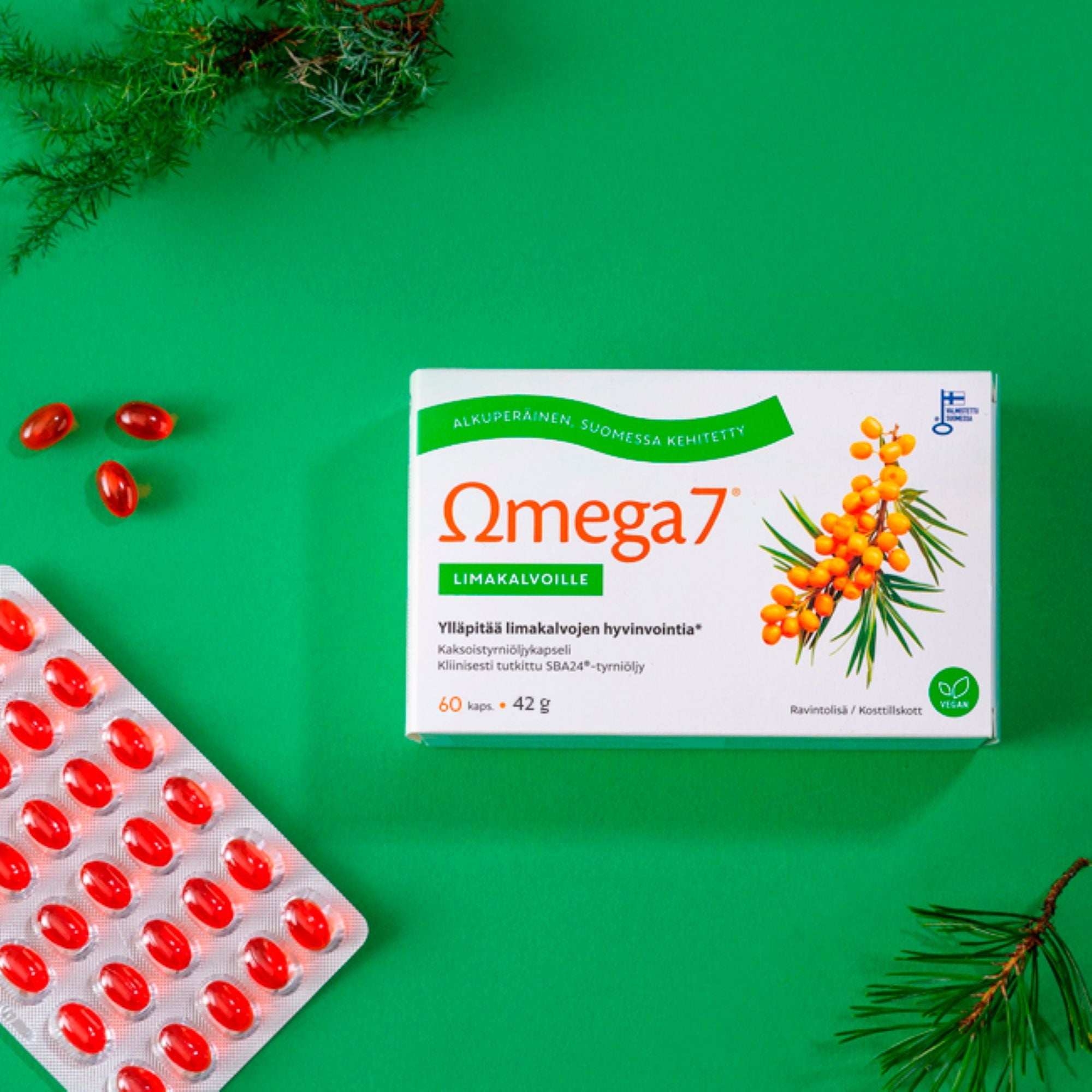 Omega7 SBA24® Kaksoistyrniöljykapseli, 60 kaps