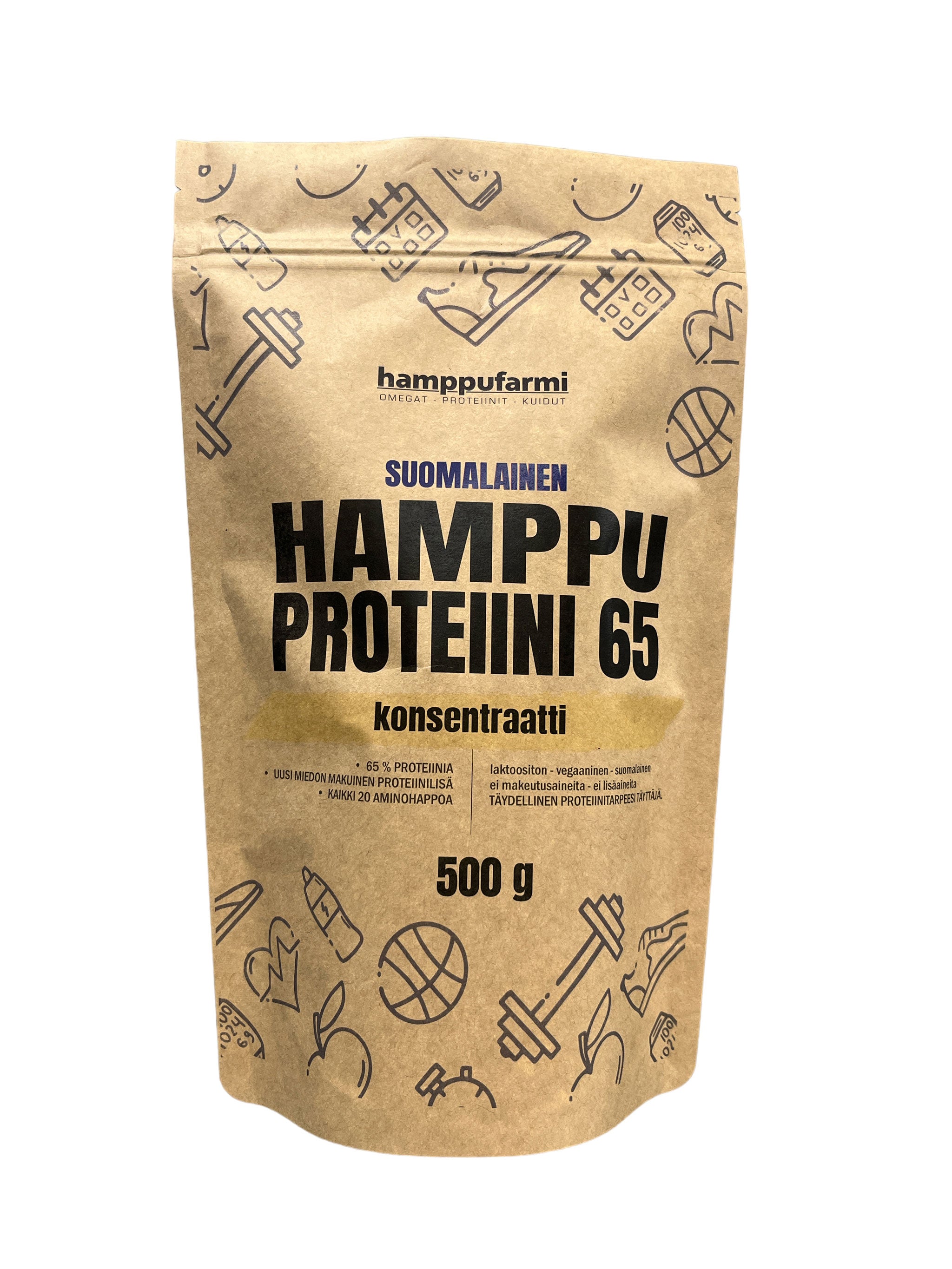 Hamppufarmi rikas hamppuproteiini 65 konsentraatti 